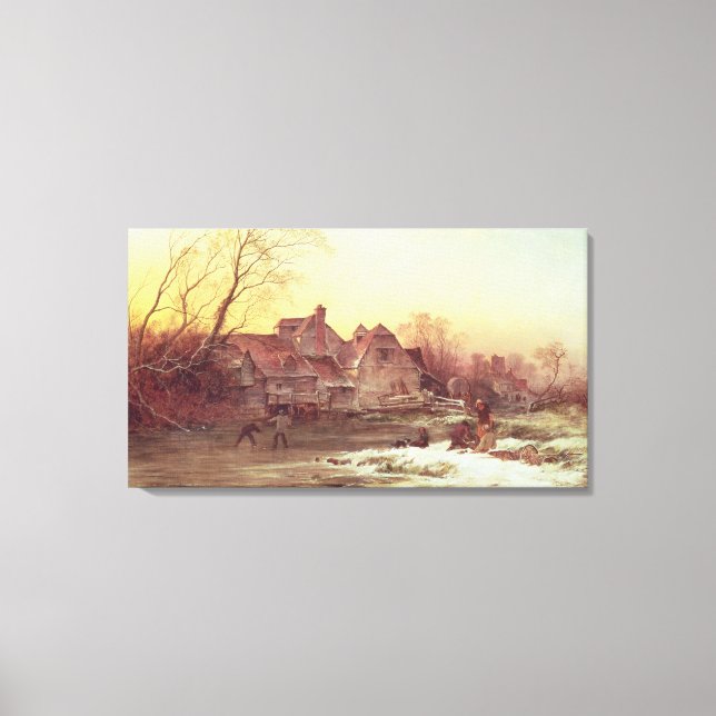 Lienzo Escena de invierno (Anverso)