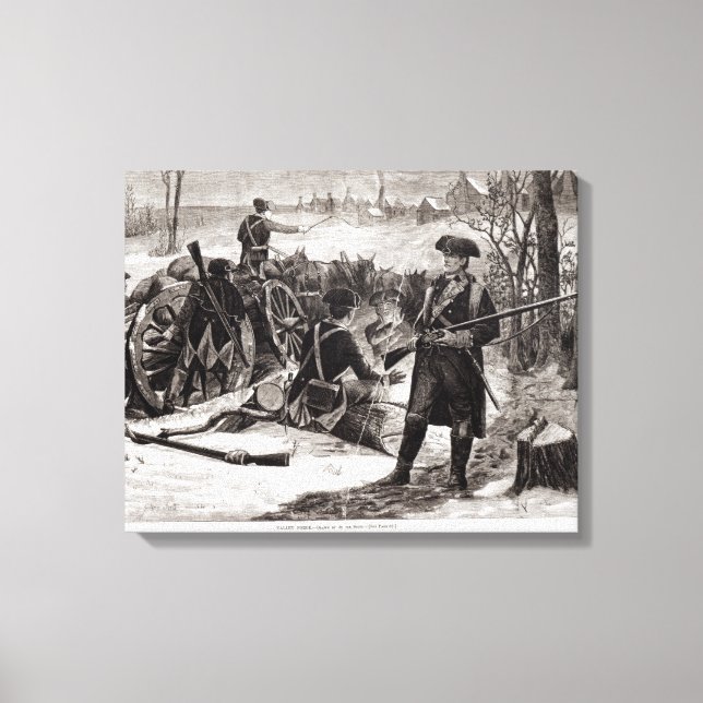 Lienzo Escena de invierno en el campamento del ejército c (Anverso)