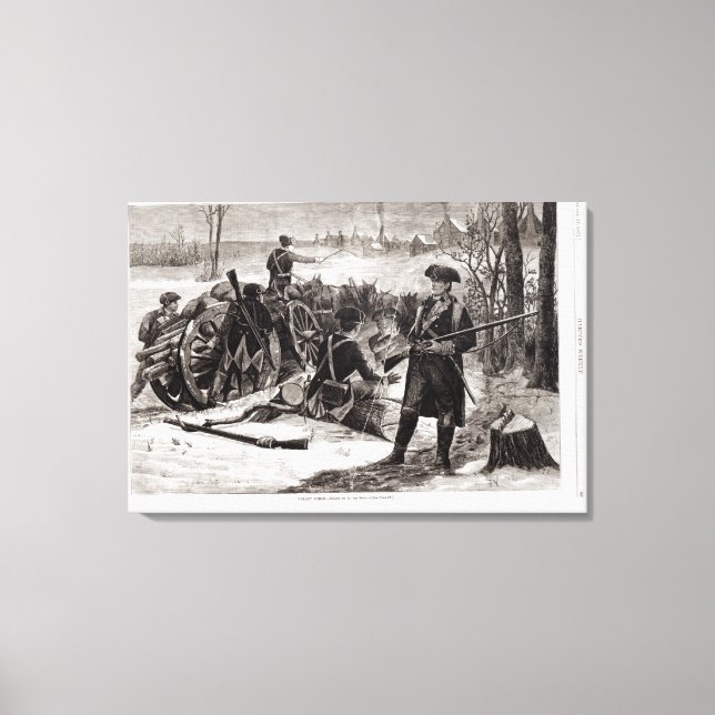 Lienzo Escena de invierno en el campamento del ejército c (Anverso)