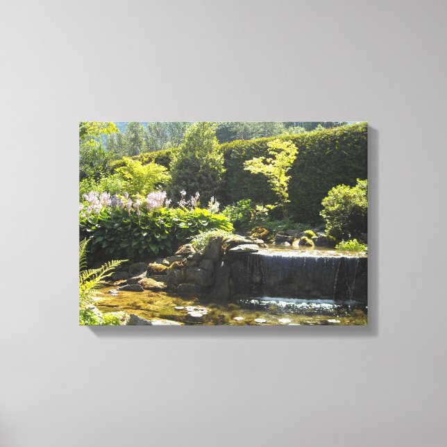 Lienzo Escena de jardín elegante (Anverso)