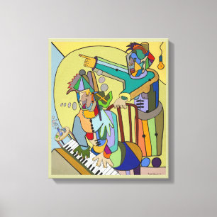 Lienzo "Escena de la música de ritmo sincopado" por