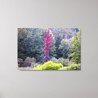Lienzo Escena de la naturaleza del árbol rojo (impresión