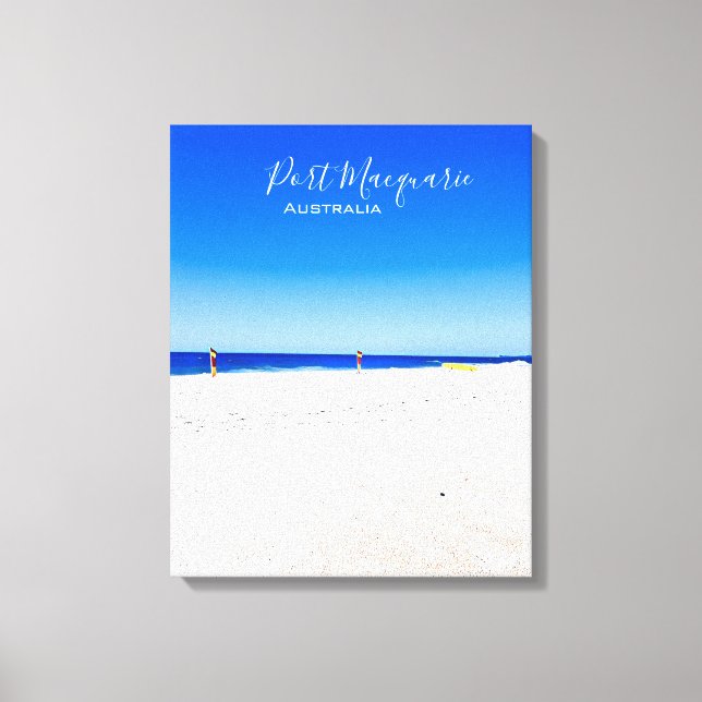 Lienzo Escena de la playa de Port Macquarie Australia (Anverso)