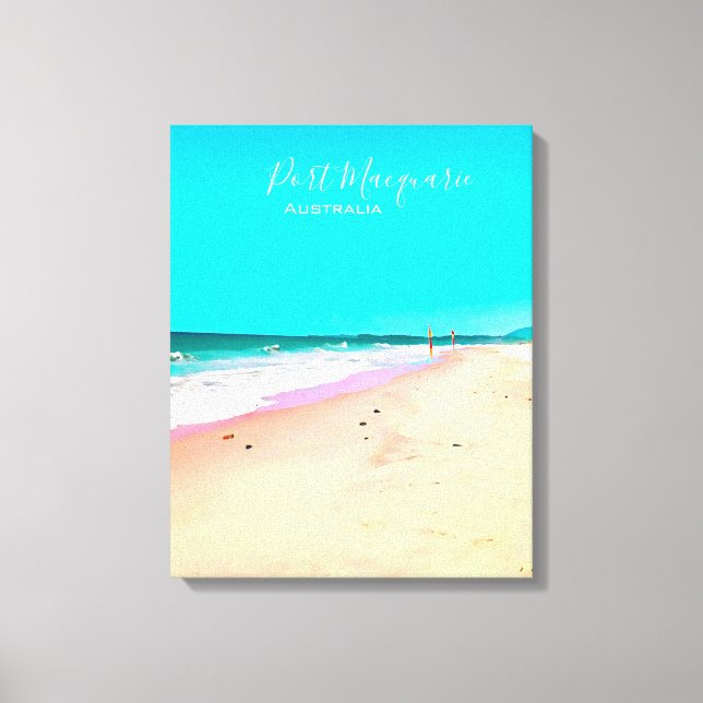 Lienzo Escena de la playa de Port Macquarie Australia (Anverso)