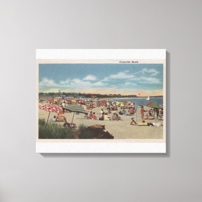 Lienzo Escena De La Playa Enormada (Anverso)