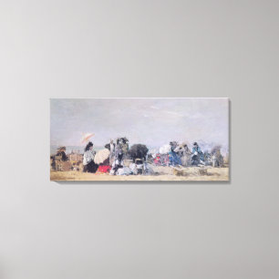 Lienzo Escena de la playa, Trouville, 1873