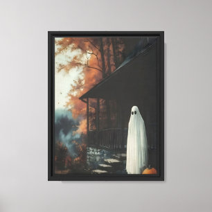 Lienzo Escena de la Porch del Fantasma y la Calabaza
