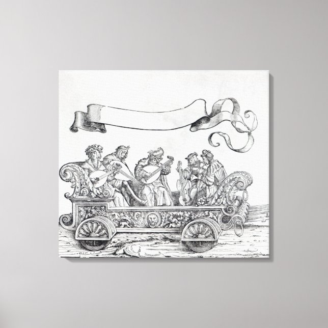 Lienzo Escena de la procesión triunfal de Maximilian (Anverso)