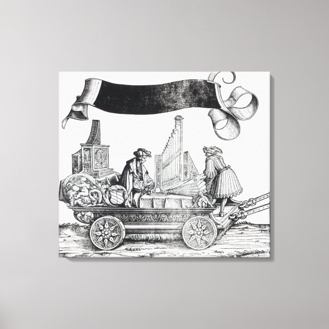 Lienzo Escena de la procesión triunfal de Maximilian (Anverso)