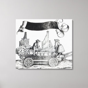 Lienzo Escena de la procesión triunfal de Maximiliano