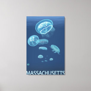 Lienzo Escena de MassachusettsJellyfish