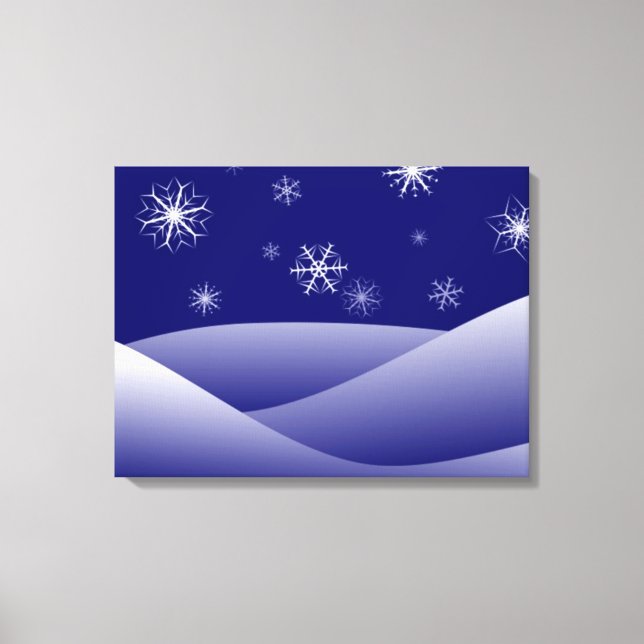 LIENZO ESCENA DE NIEVE DE INVIERNO (Anverso)