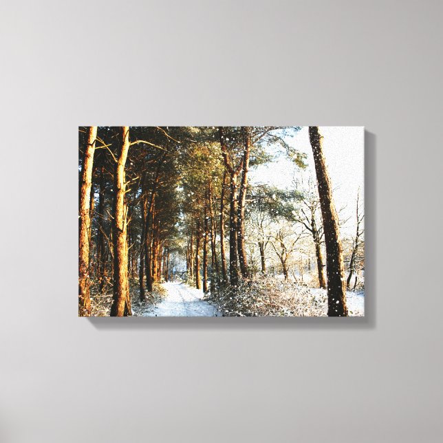 Lienzo Escena de Nieve Forestal 16.50x11 (41.25x27.5cm) (Anverso)