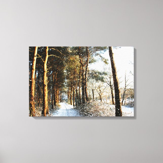 Lienzo Escena de Nieve Forestal 24x16 (60x40cm) waca (Anverso)