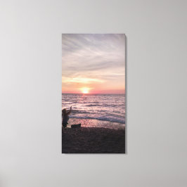 Lienzo Escena de playa.