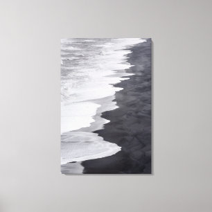 Lienzo Escena de playa en blanco y negro