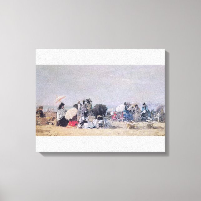 Lienzo Escena de playa, Trouville, 1873 (Anverso)