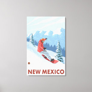 Lienzo Escena de SnowboardNuevo México