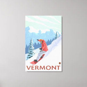 Lienzo Escena de VermontSnowboarder