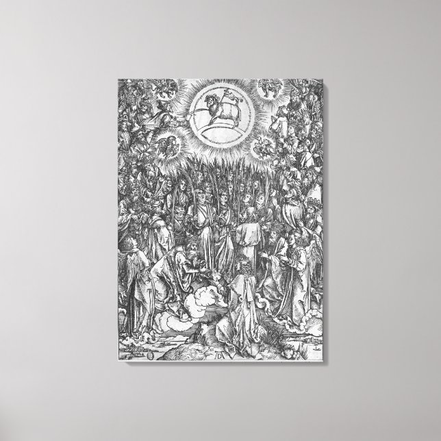 Lienzo Escena del Apocalipsis, Adoración del (Anverso)