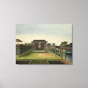 Lienzo Escena del jardín, c.1820-40 (w/c en el papel) 2