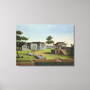 Lienzo Escena del jardín, c.1820-40 (w/c en el papel) 3