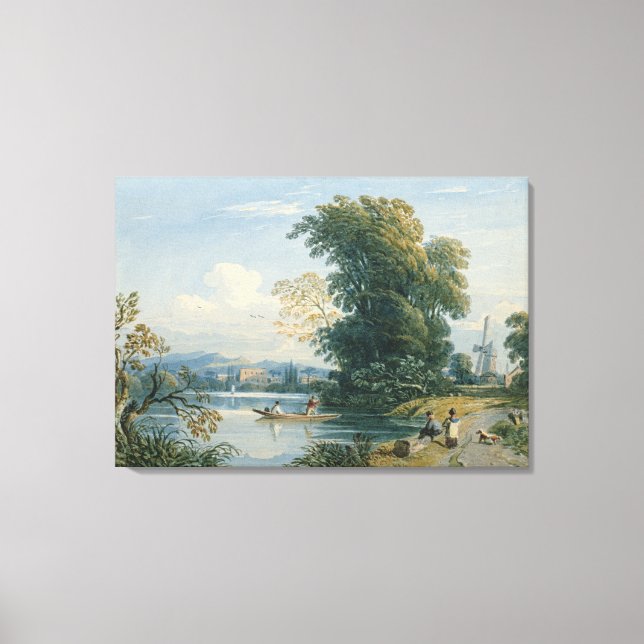 Lienzo Escena del río (Anverso)