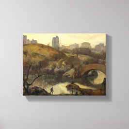 Lienzo Escena en Central Park (Nueva York, Nueva York, Es