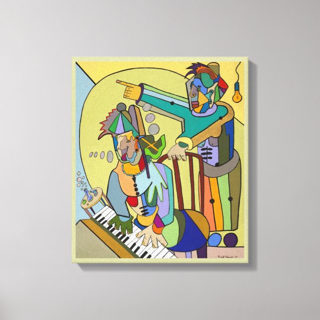 Lienzo "Escena en tiempo real" por Ruchell Alexander (Anverso)