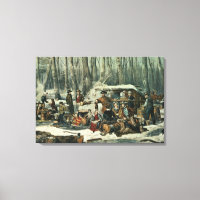 Escena Forestal Americana - Azúcar de arce, 1856