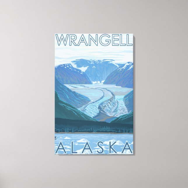 Lienzo Escena glaciar - Wrangell, Alaska (Anverso)