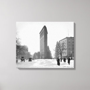 Lienzo Escena invernal del edificio Flatiron, 1905