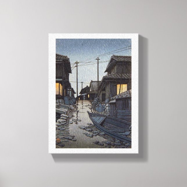 Lienzo Escenario de la aldea de Kawase en Guay, japonés (Anverso)