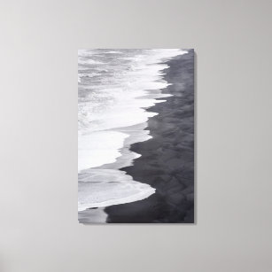 Lienzo Escenario de playa en blanco y negro