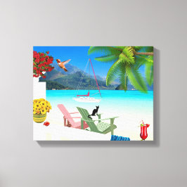 Lienzo Escenario de playa tropical