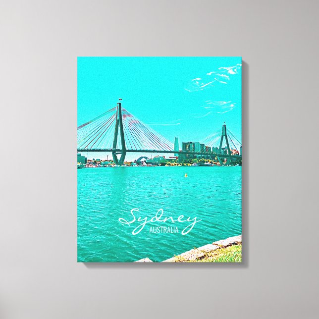 Lienzo Escenario del puerto de Sydney ANZAC Bridge (Anverso)