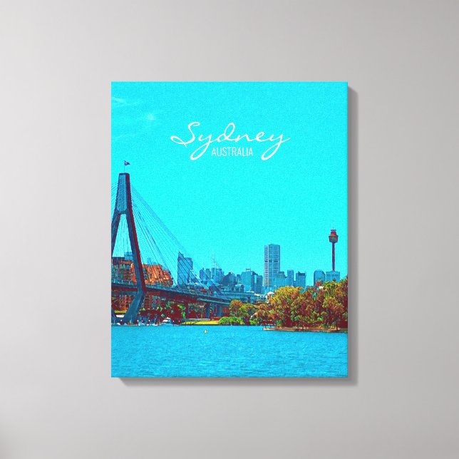 Lienzo Escenario del puerto de Sydney ANZAC Bridge (Anverso)