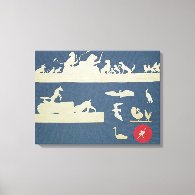 Lienzo Escenas animales (Anverso)