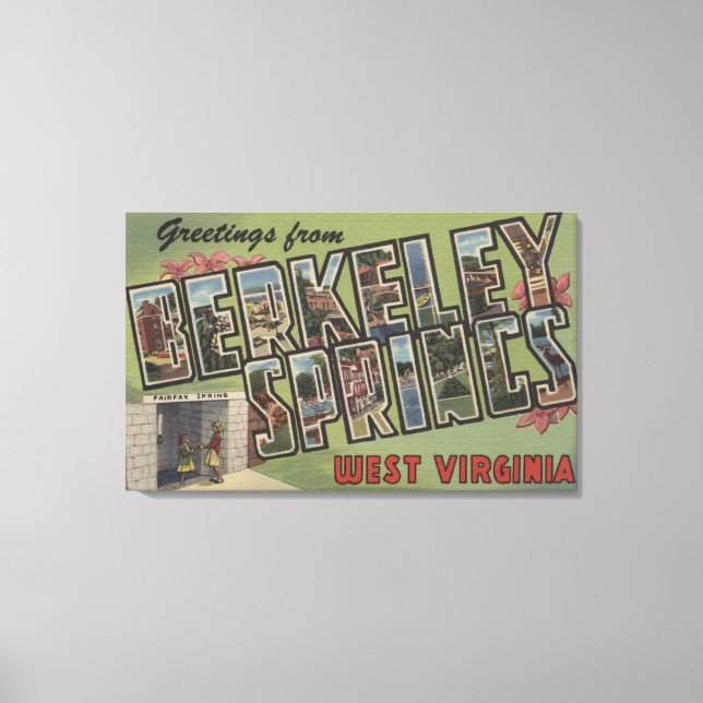 Lienzo Escenas de letras grandes - Berkeley Springs, WV (Anverso)
