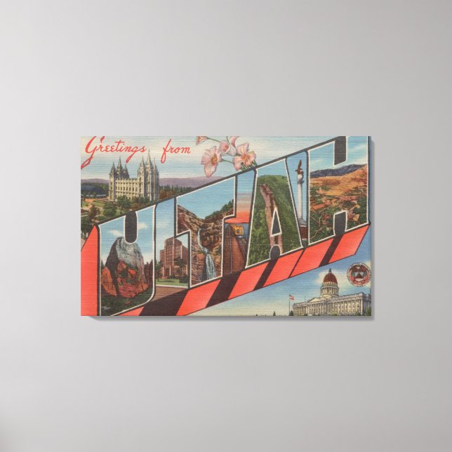 Lienzo Escenas de letras grandes de UtahUtah (Anverso)