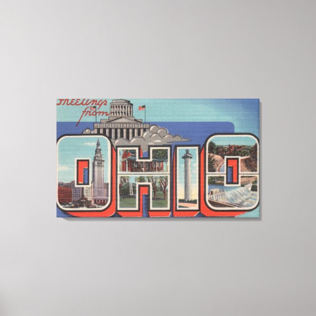 Lienzo Escenas de letras grandes OhioOhio (Anverso)