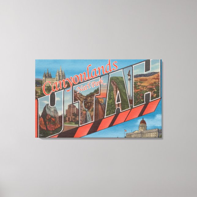 Lienzo Escenas de letras grandes - Parque Nat'l Canyonlan (Anverso)