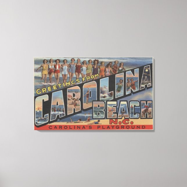 Lienzo Escenas de letras grandes - Playa Carolina, NC (Anverso)