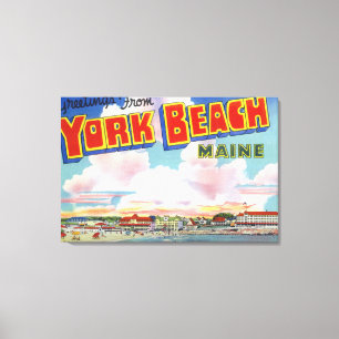 Lienzo Escenas de letras grandes, saludos desde