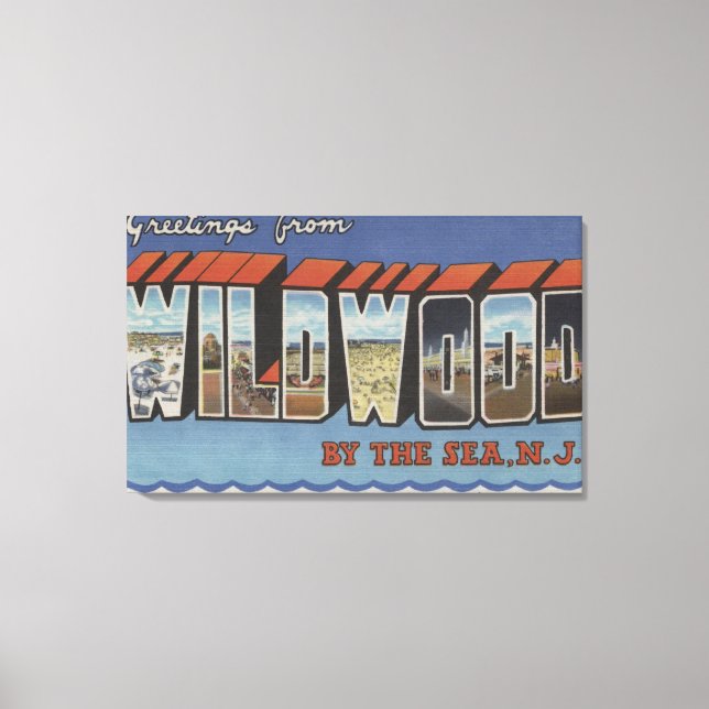 Lienzo Escenas de letras grandes - Wildwood-By-The-Sea, N (Anverso)