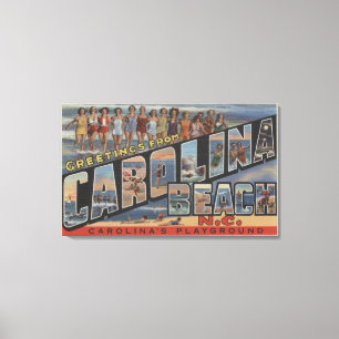 Lienzo Escenas grandes de la letra - playa de Carolina,