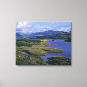 Lienzo Escocia, Highland, Wester Ross, Loch Garry. Un