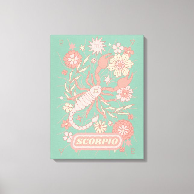Lienzo Escorpio Celestial Zodiac Pastel Dreams Wall Arts (Anverso)