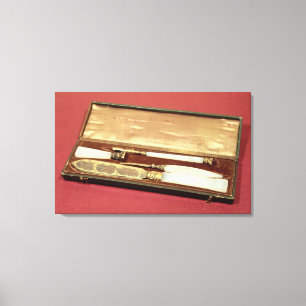 Lienzo Escribiendo el sistema dado a su esposa, Eveline