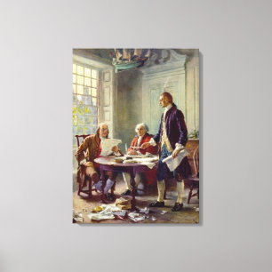 Lienzo Escribiendo la Declaración de Independencia 1776